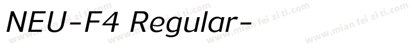 NEU-F4 Regular字体转换